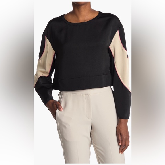 Valentino Winged Panel Long Sleeve Knit Top